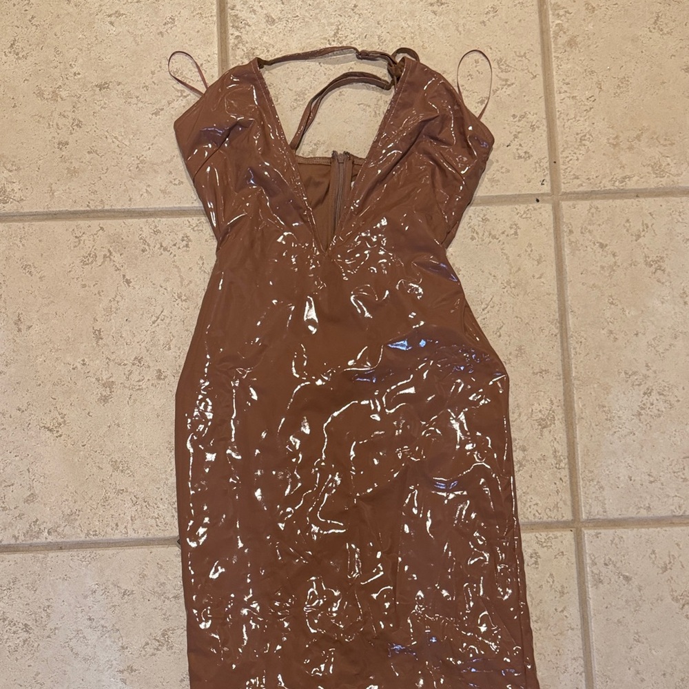 Elegant Brown Women's Dress